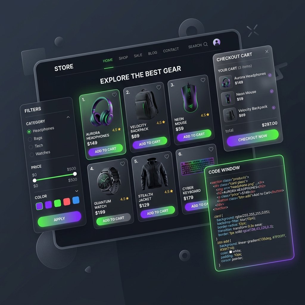 HTML/CSS Storefront Clone Mockup