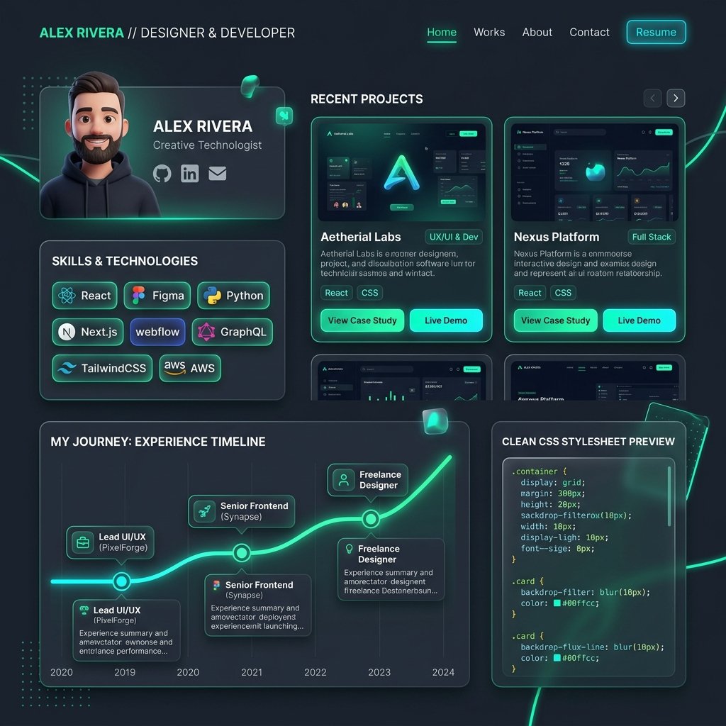 HTML/CSS Personal Portfolio Website Mockup