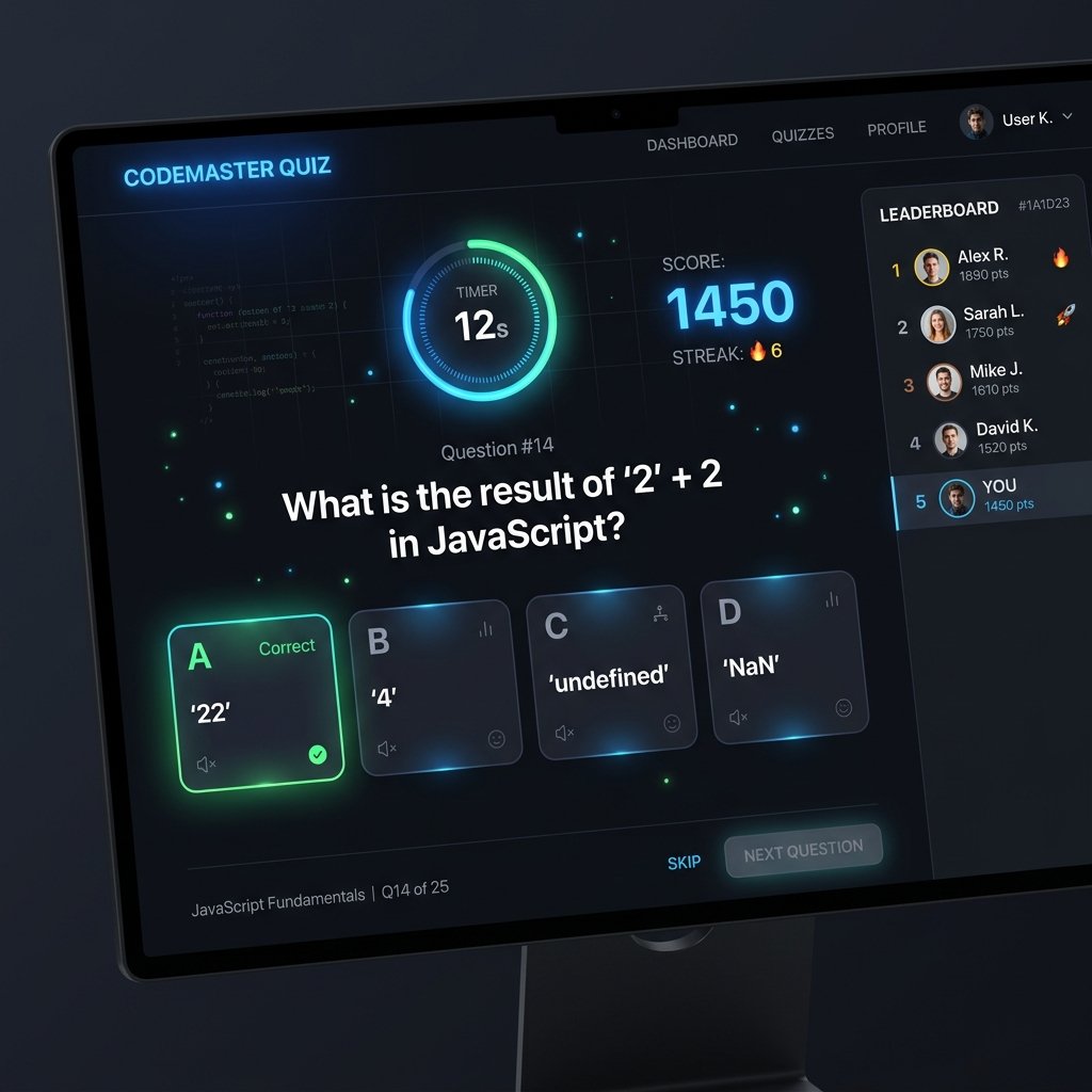 Interactive quiz console app mockup