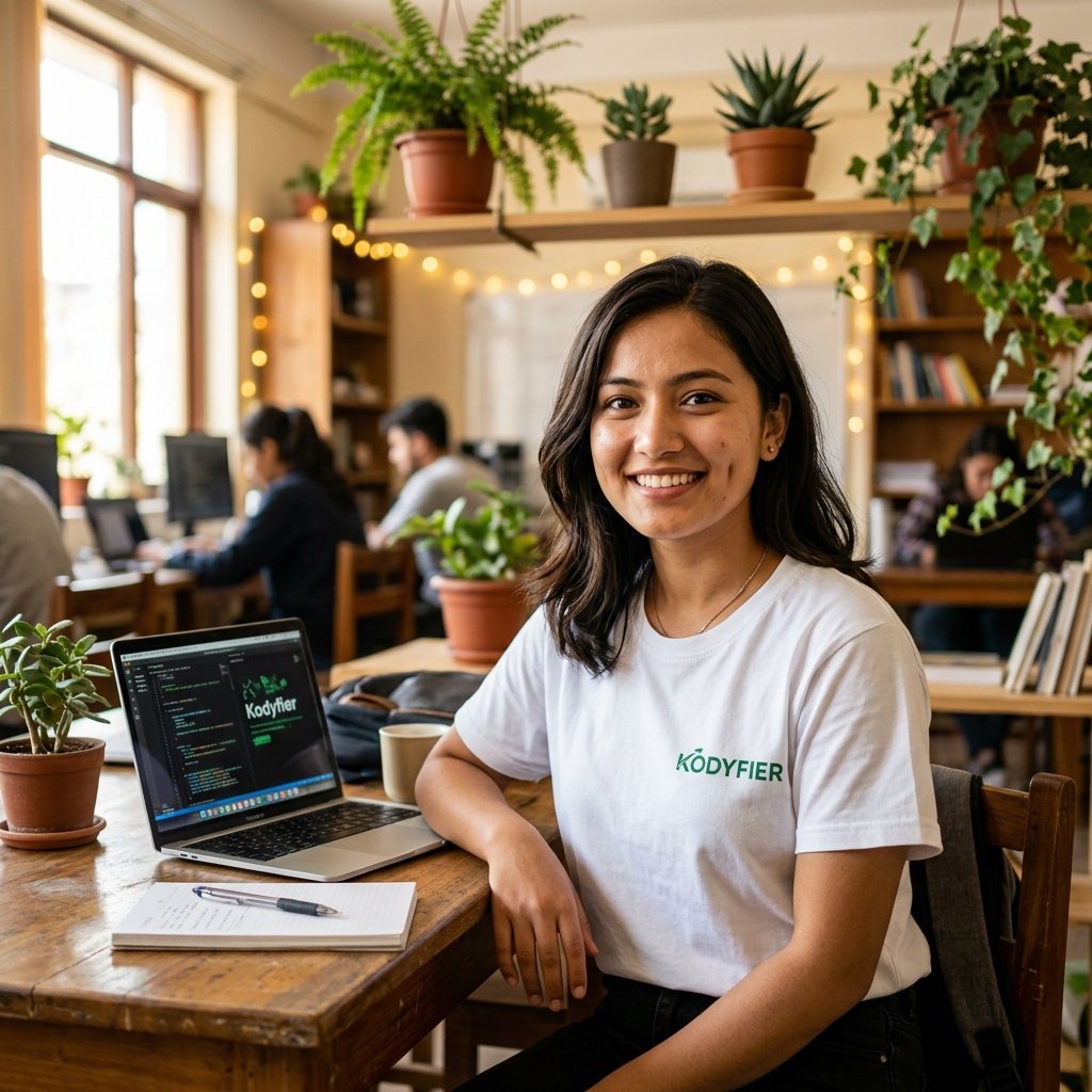 Student attending live Python online classes on Kodyfier